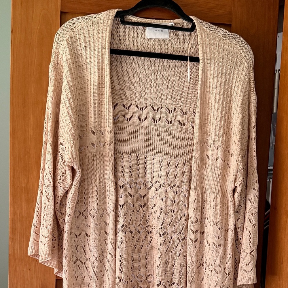 Lush Open-Knit Cardigan